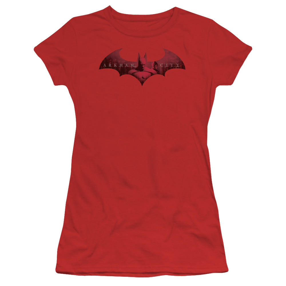 Arkham City In The City Licensed Women's T-Shirt Juniors SM