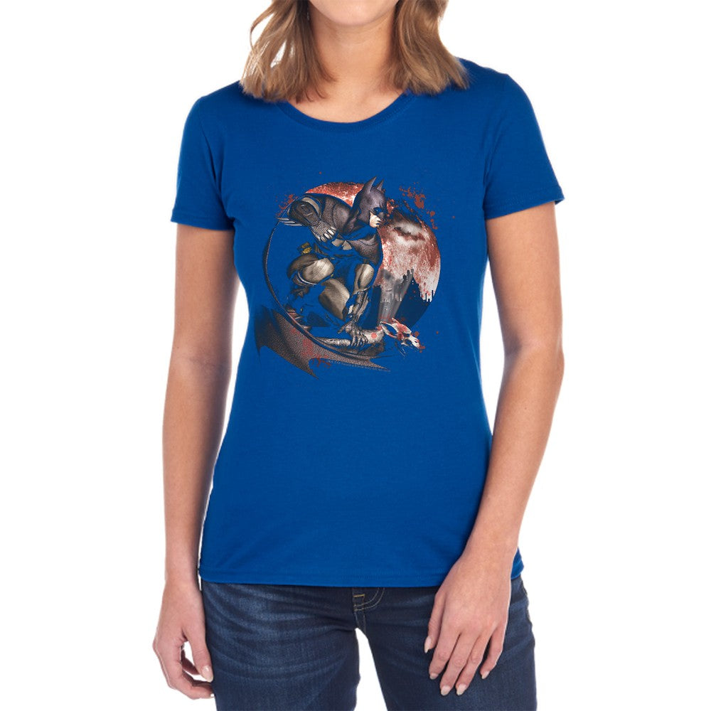 Arkham City Blood Moon Licensed Women's T-Shirt Regular Fit MD