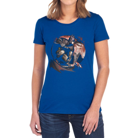 Arkham City Blood Moon Licensed Women's T-Shirt Regular Fit MD