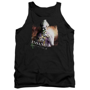 AN OFFCIALLY LICENSED ARKHAM CITY CERTIFIED INSANE ADULT UNISEX TANK TOP BLACK