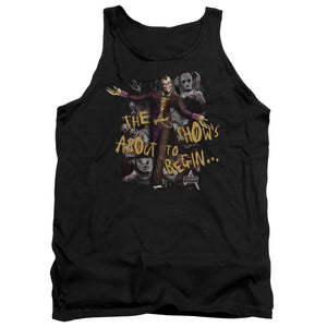 AN OFFCIALLY LICENSED ARKHAM CITY ABOUT TO BEGIN ADULT UNISEX TANK TOP BLACK