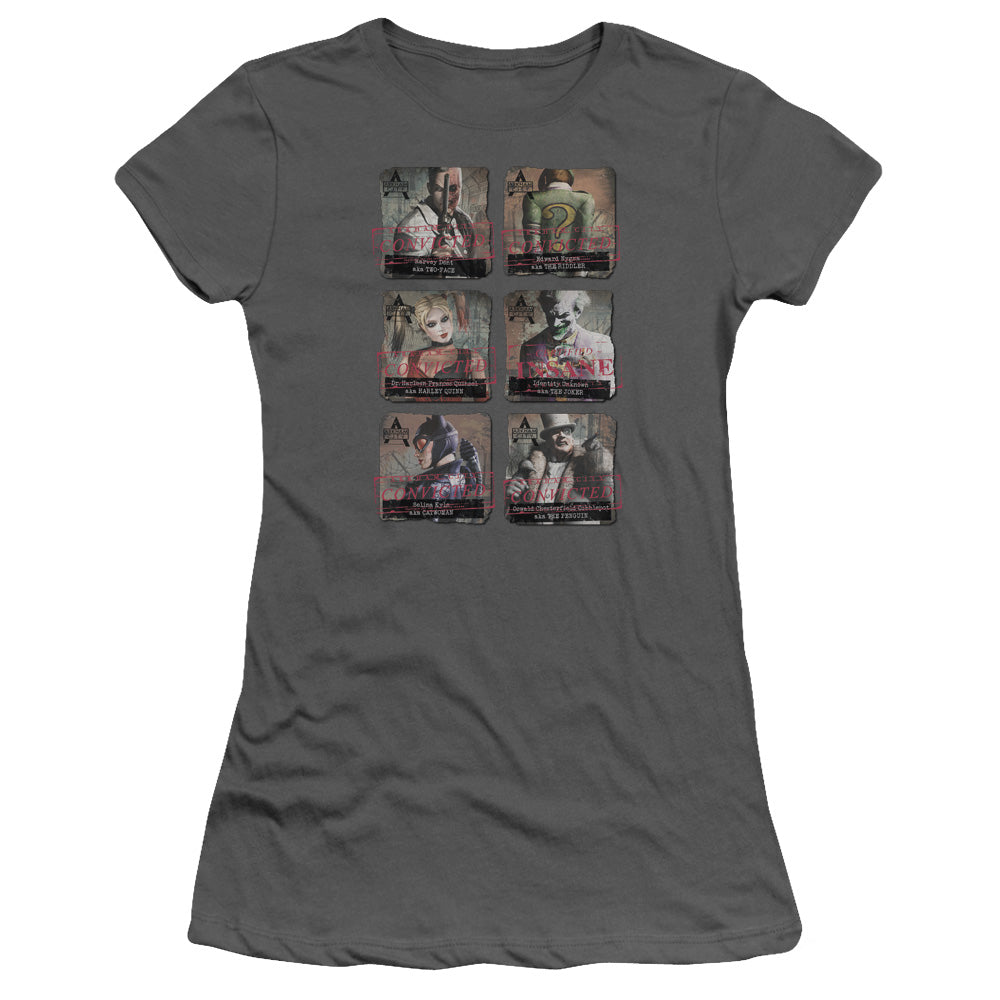 Arkham City Arkham Lineup Licensed Women's T-Shirt Juniors SM-XL