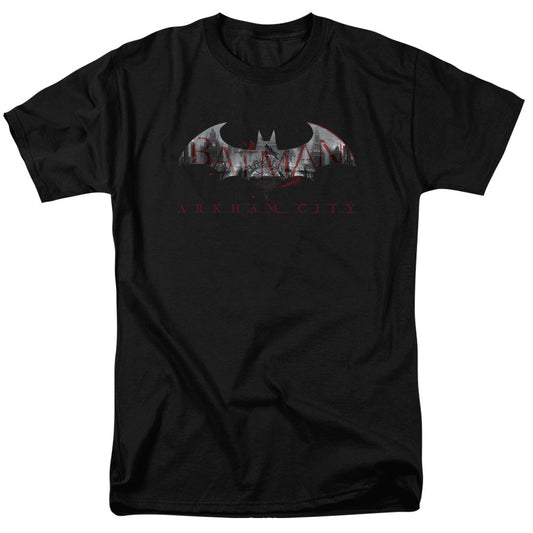 Arkham City Bat Fill Licensed Adult Unisex T-Shirt Regular Fit Tee SM-3X