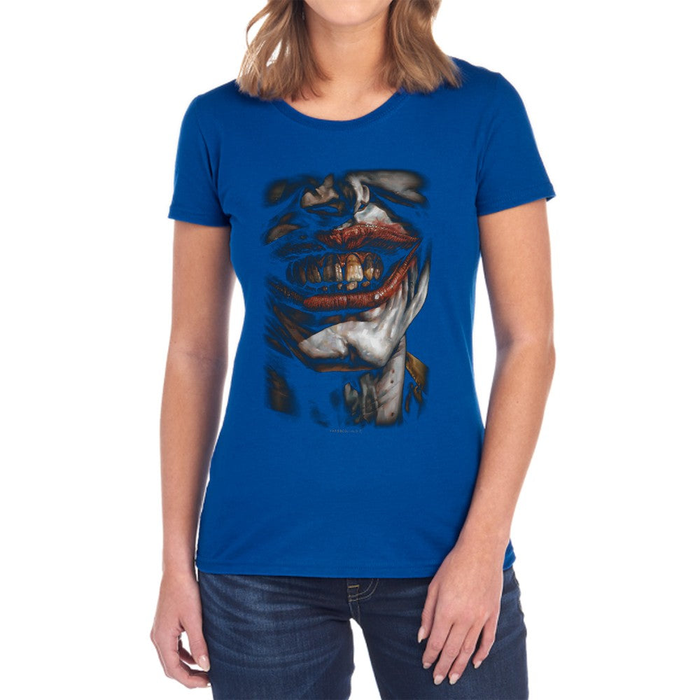 Batman Smile Of Evil Licensed Women's T-Shirt Regular Fit LG