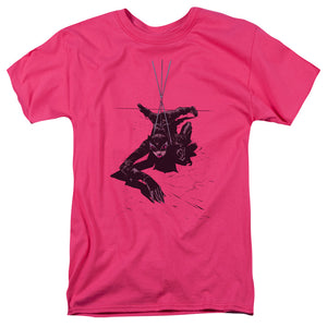 AN OFFCIALLY LICENSED BATMAN CATWOMAN ROPE MEN'S REGULAR FIT T-SHIRT HOT PINK