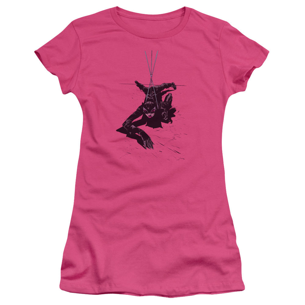 Batman Catwoman Rope Licensed Women's T-Shirt Juniors MD-LG