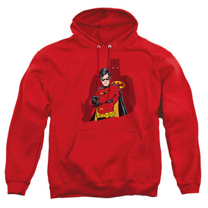 AN OFFCIALLY LICENSED BATMAN WINGMAN ADULT UNISEX PULLOVER HOODIE RED