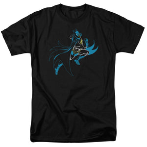AN OFFCIALLY LICENSED BATMAN NEON BATMAN MEN'S REGULAR FIT T-SHIRT BLACK