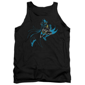 AN OFFCIALLY LICENSED BATMAN NEON BATMAN ADULT UNISEX TANK TOP BLACK