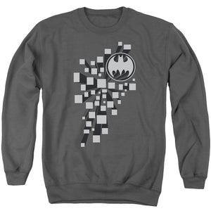 AN OFFCIALLY LICENSED BATMAN GOTHAM 3D ADULT UNISEX CREWNECK SWEATSHIRT CHARCOAL