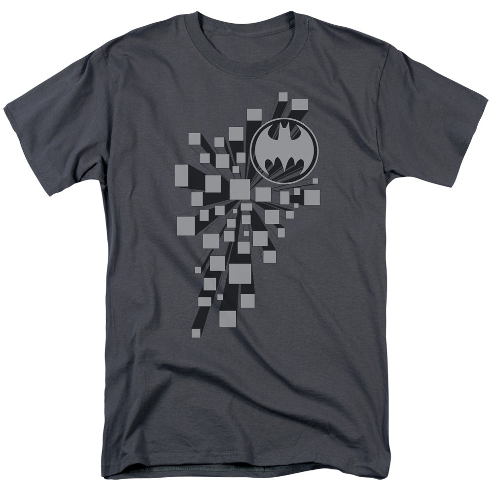 AN OFFCIALLY LICENSED BATMAN GOTHAM 3D MEN'S REGULAR FIT T-SHIRT CHARCOAL