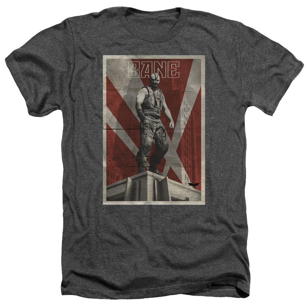 Dark Knight Rises Bane Rooftop Poster Licensed Adult Unisex T-Shirt Heather Tee