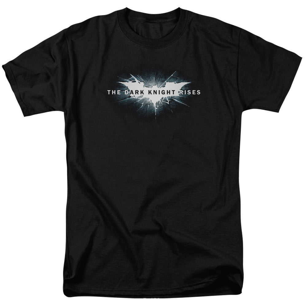 Dark Knight Rises Cracked Bat Logo Licensed Adult Unisex T-Shirt Regular Fit Tee