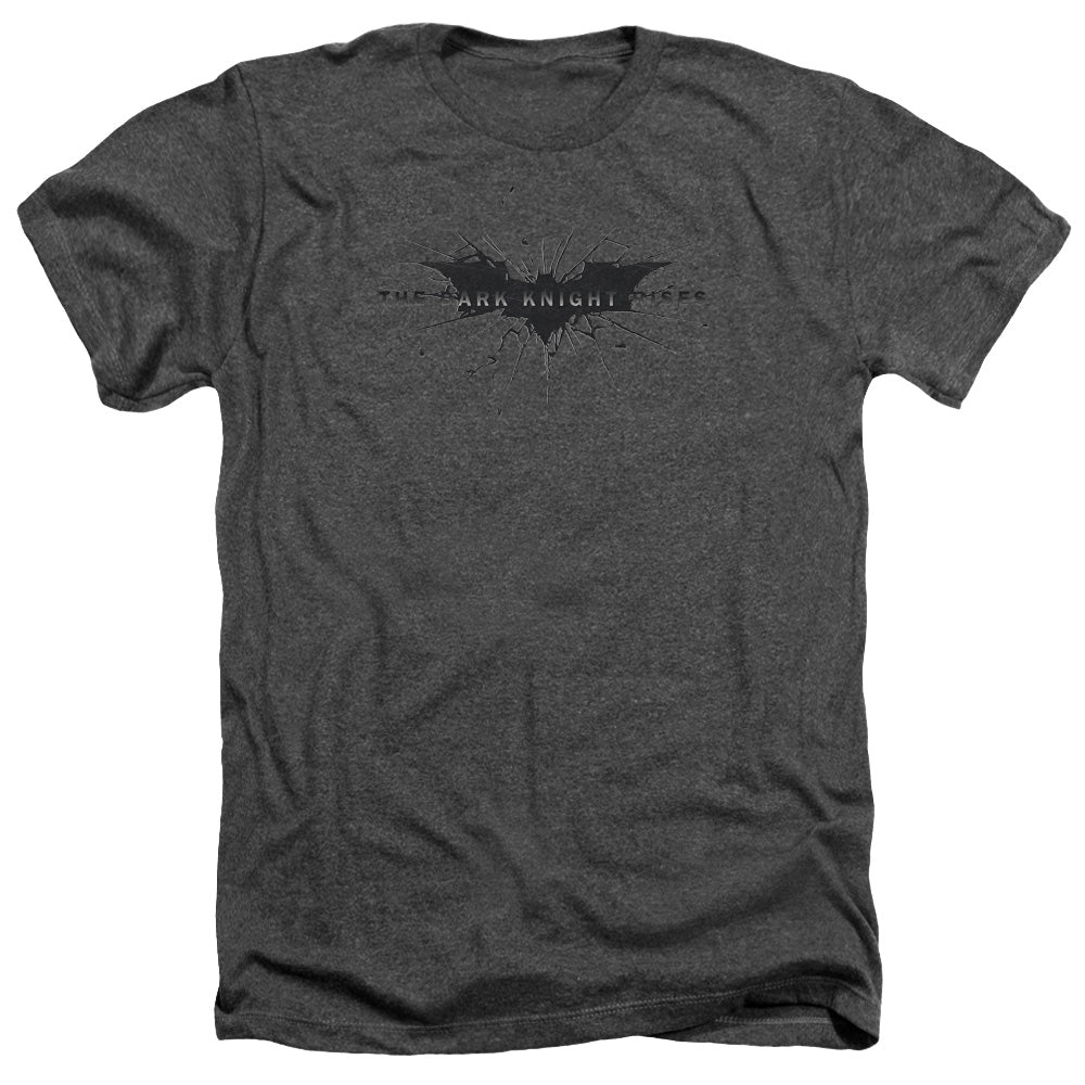 Dark Knight Rises Scratched Logo Licensed Adult Unisex T-Shirt Heather Tee LG