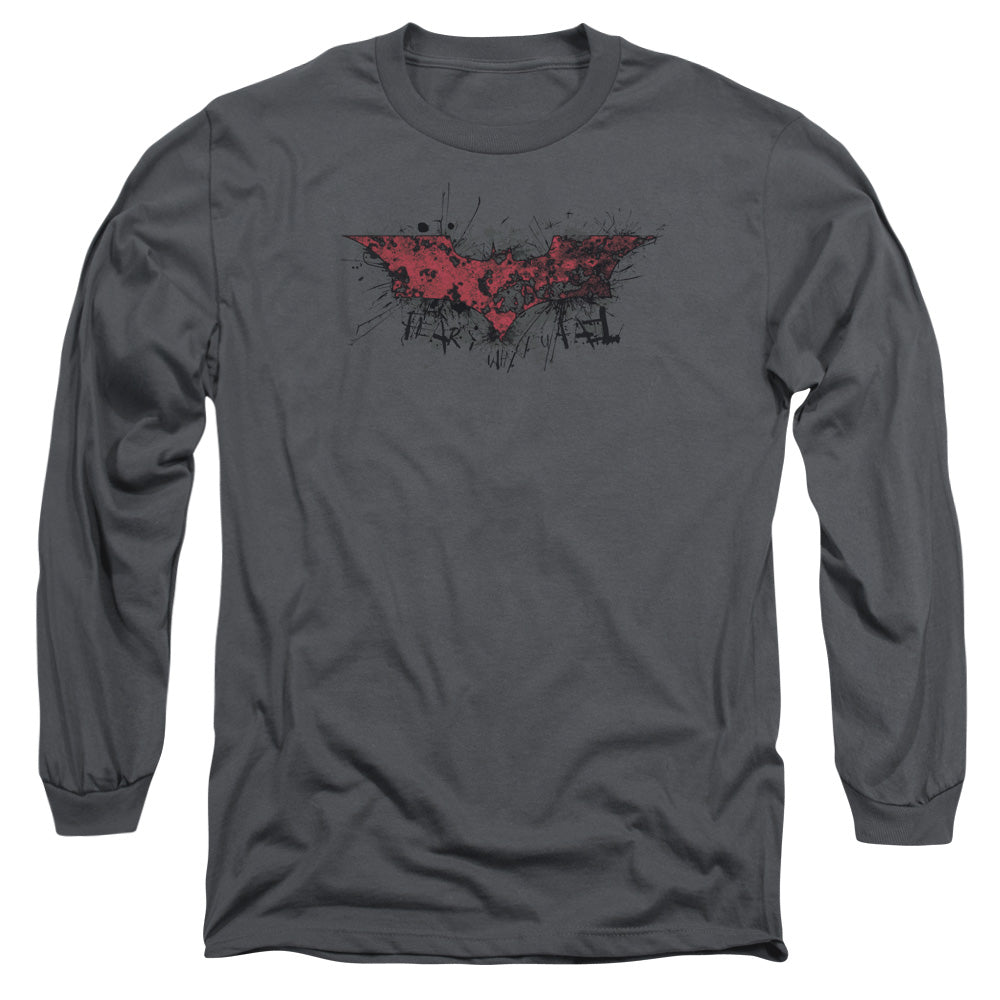 Dark Knight Rises Fear Logo Licensed Adult Unisex Long Sleeve T-Shirt LG