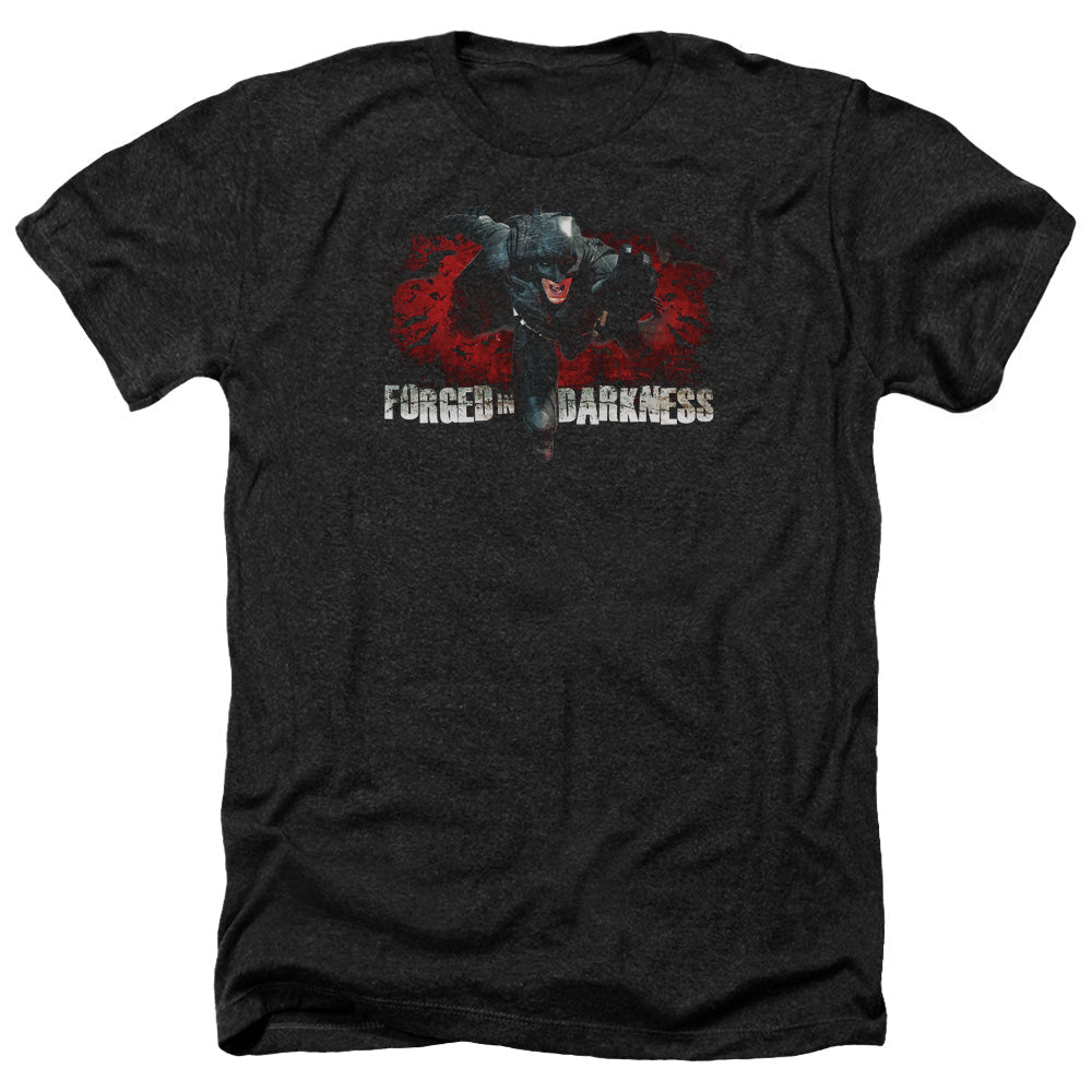 Dark Knight Rises Forged In Darkness Licensed Adult Unisex T-Shirt Heather Tee