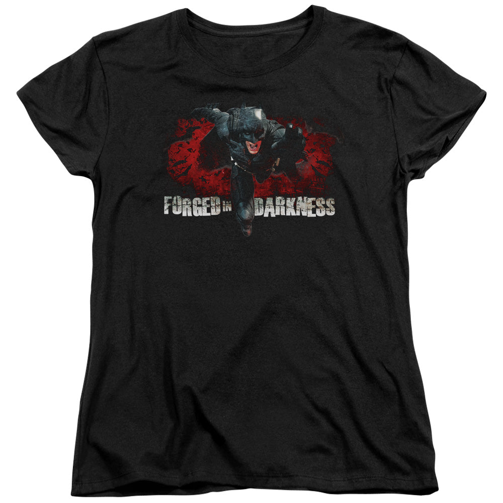 Dark Knight Rises Forged In Darkness Licensed Women's T-Shirt Regular Fit LG
