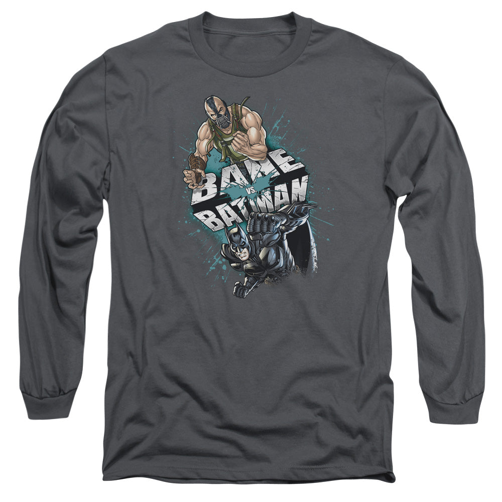 Dark Knight Rises Bane Vs Batman Licensed Adult Unisex Long Sleeve T-Shirt LG