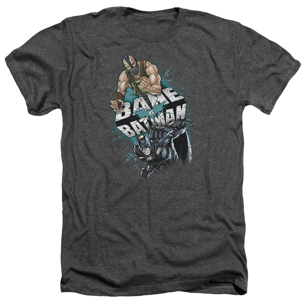 Dark Knight Rises Bane Vs Batman Licensed Adult Unisex T-Shirt Heather Tee LG