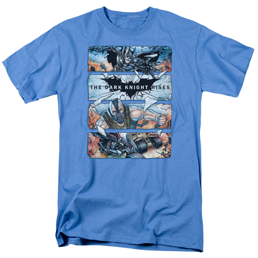 Dark Knight Rises Shattered Glass Licensed Adult Unisex T-Shirt Regular Fit Tee