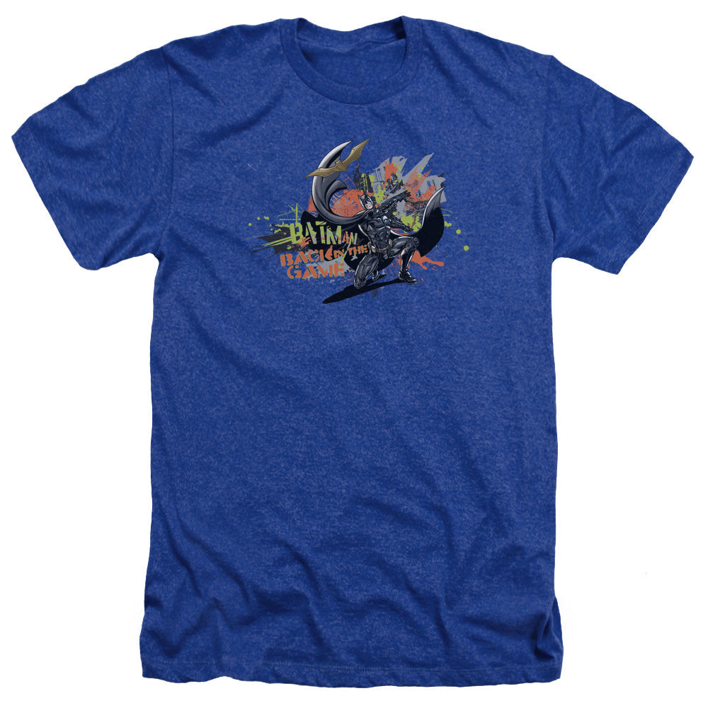 Dark Knight Rises Back In The Game Licensed Adult Unisex T-Shirt Heather Tee LG