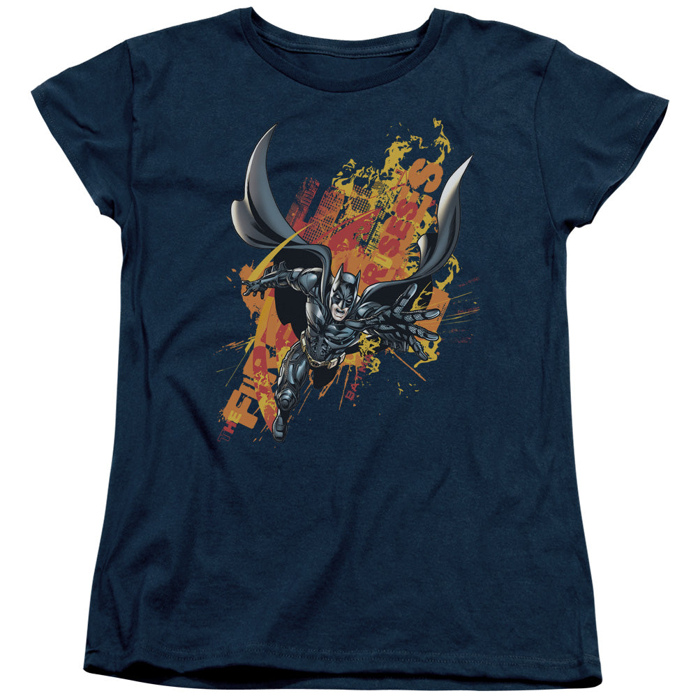 Dark Knight Rises Fire Rises Licensed Women's T-Shirt Regular Fit LG