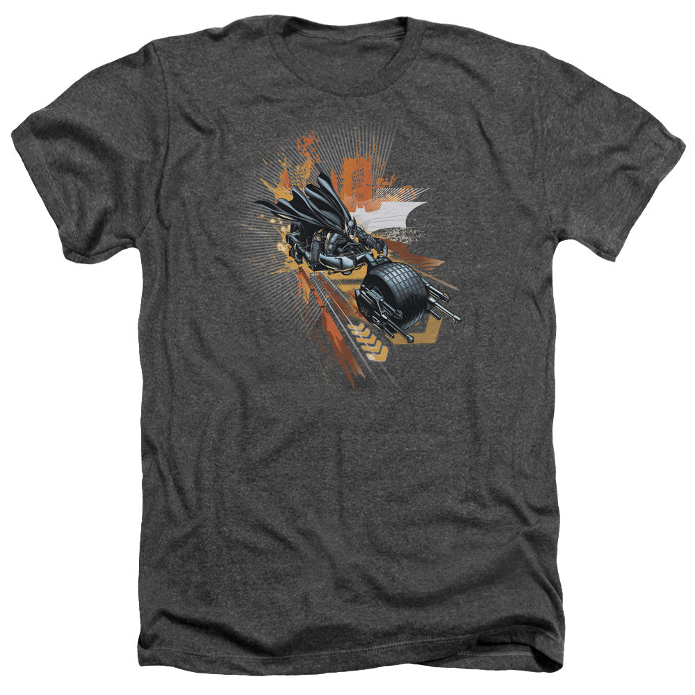 Dark Knight Rises Batpod Licensed Adult Unisex T-Shirt Heather Tee LG