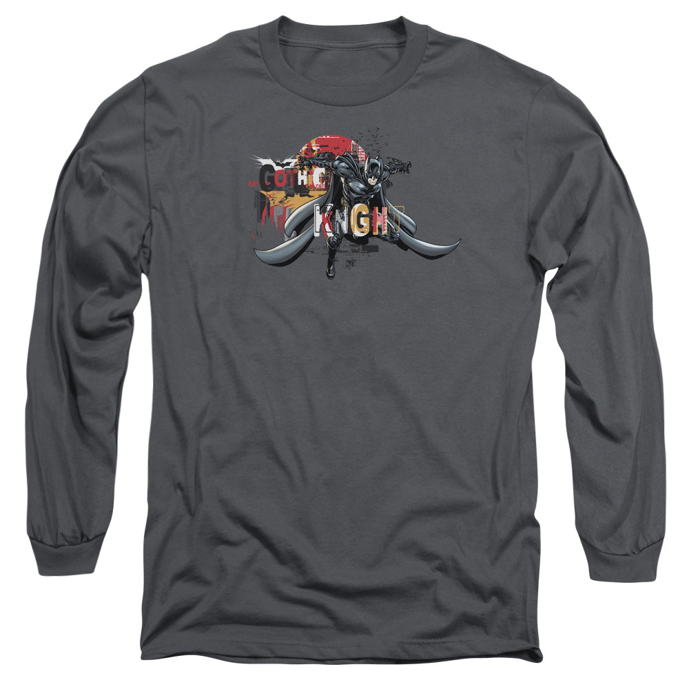 Dark Knight Rises Gothic Knight Licensed Adult Unisex Long Sleeve T-Shirt LG