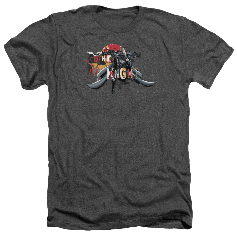 Dark Knight Rises Gothic Knight Licensed Adult Unisex T-Shirt Heather Tee LG