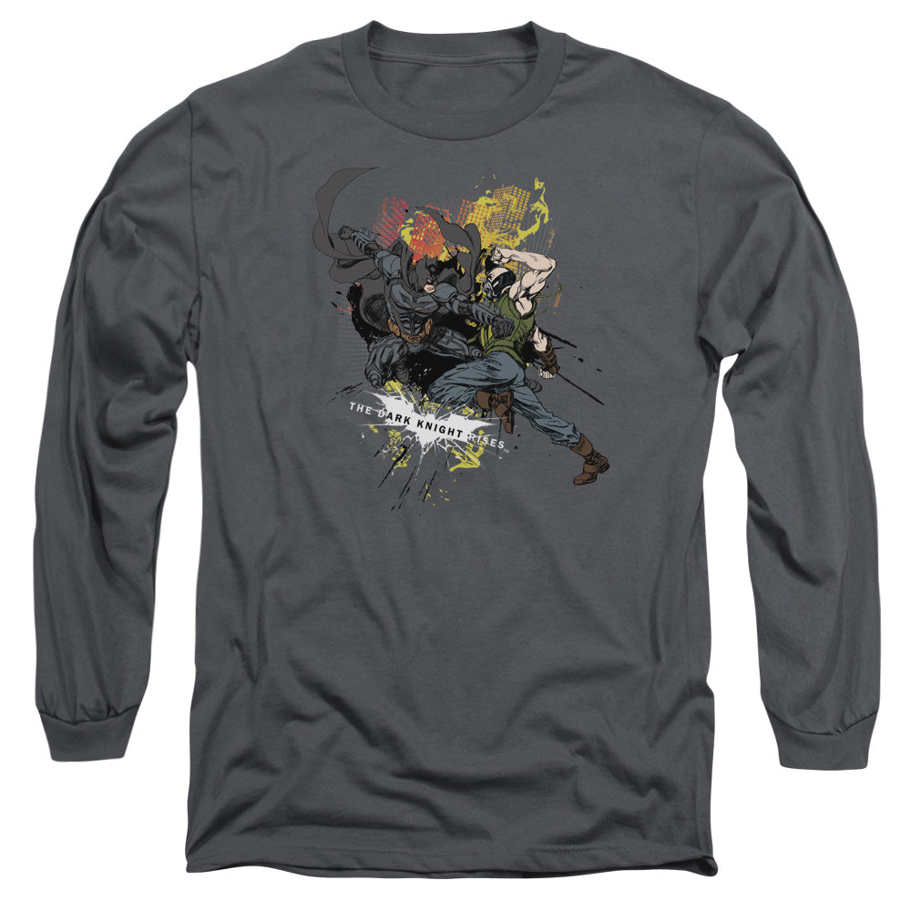 Dark Knight Rises Fight For Gotham Licensed Adult Unisex Long Sleeve T-Shirt LG