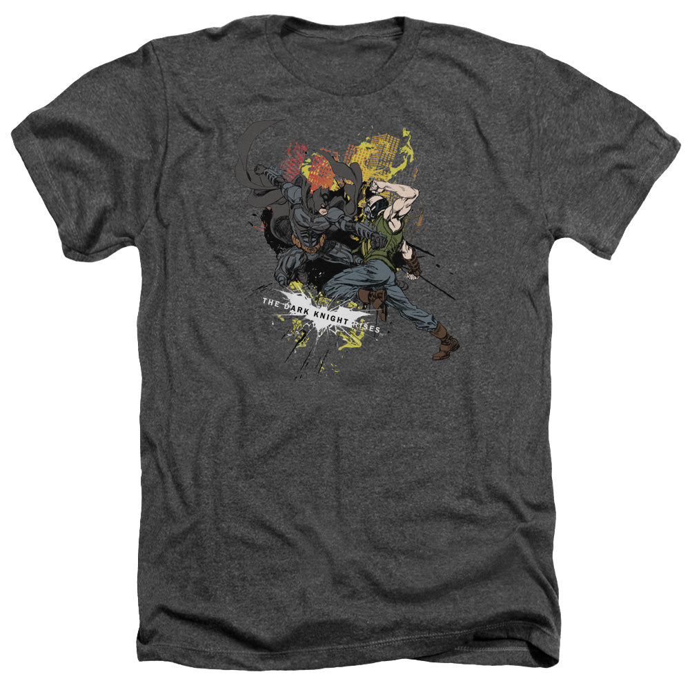 Dark Knight Rises Fight For Gotham Licensed Adult Unisex T-Shirt Heather Tee LG