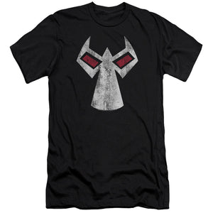 AN OFFCIALLY LICENSED BATMAN BANE MASK MEN'S PREMIUM SLIM FIT T-SHIRT BLACK