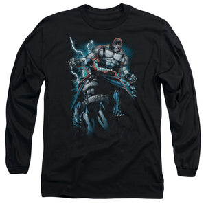 AN OFFCIALLY LICENSED BATMAN EVIL RISING MEN'S LONG SLEEVE T-SHIRT BLACK
