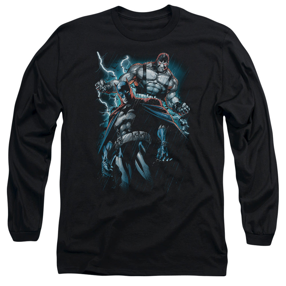 AN OFFCIALLY LICENSED BATMAN EVIL RISING MEN'S LONG SLEEVE T-SHIRT BLACK