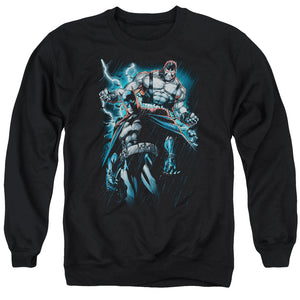 AN OFFCIALLY LICENSED BATMAN EVIL RISING ADULT UNISEX CREWNECK SWEATSHIRT BLACK