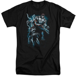 AN OFFCIALLY LICENSED BATMAN EVIL RISING MEN'S TALL FIT T-SHIRT BLACK