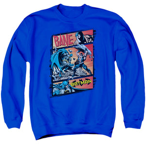 AN OFFCIALLY LICENSED BATMAN EPIC BATTLE ADULT UNISEX CREWNECK SWEATSHIRT ROYAL