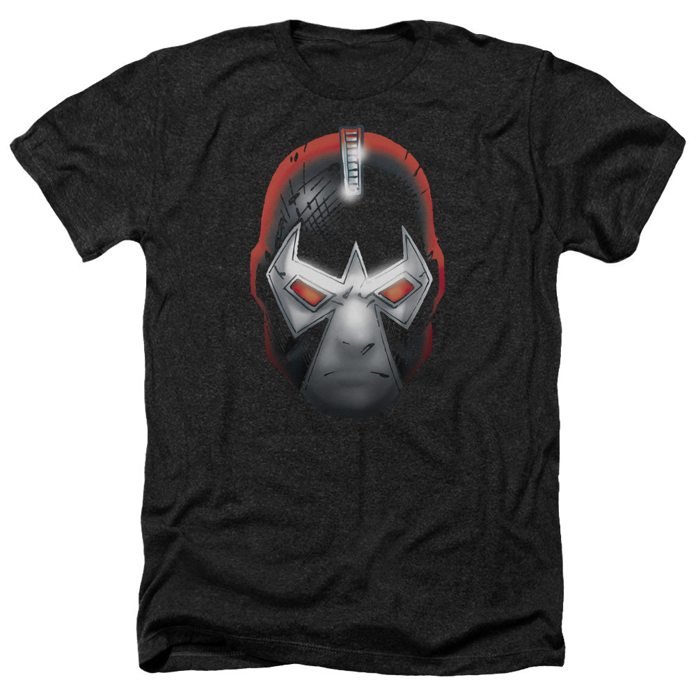 AN OFFCIALLY LICENSED BATMAN BANE HEAD MEN'S HEATHER T-SHIRT CHARCOAL