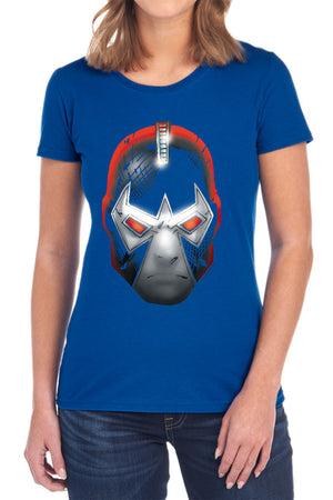 AN OFFCIALLY LICENSED BATMAN BANE HEAD WOMEN'S REGULAR FIT T-SHIRT BLACK