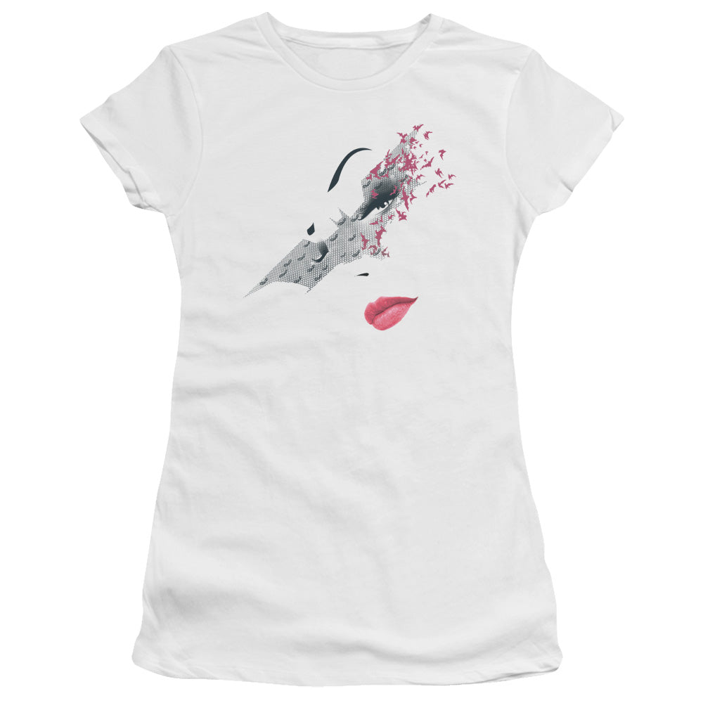 Dark Knight Rises Bat Mask Licensed Women's T-Shirt Juniors LG