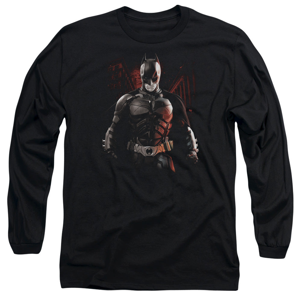 Dark Knight Rises Batman Battleground Licensed Adult Unisex Long Sleeve T-Shirt