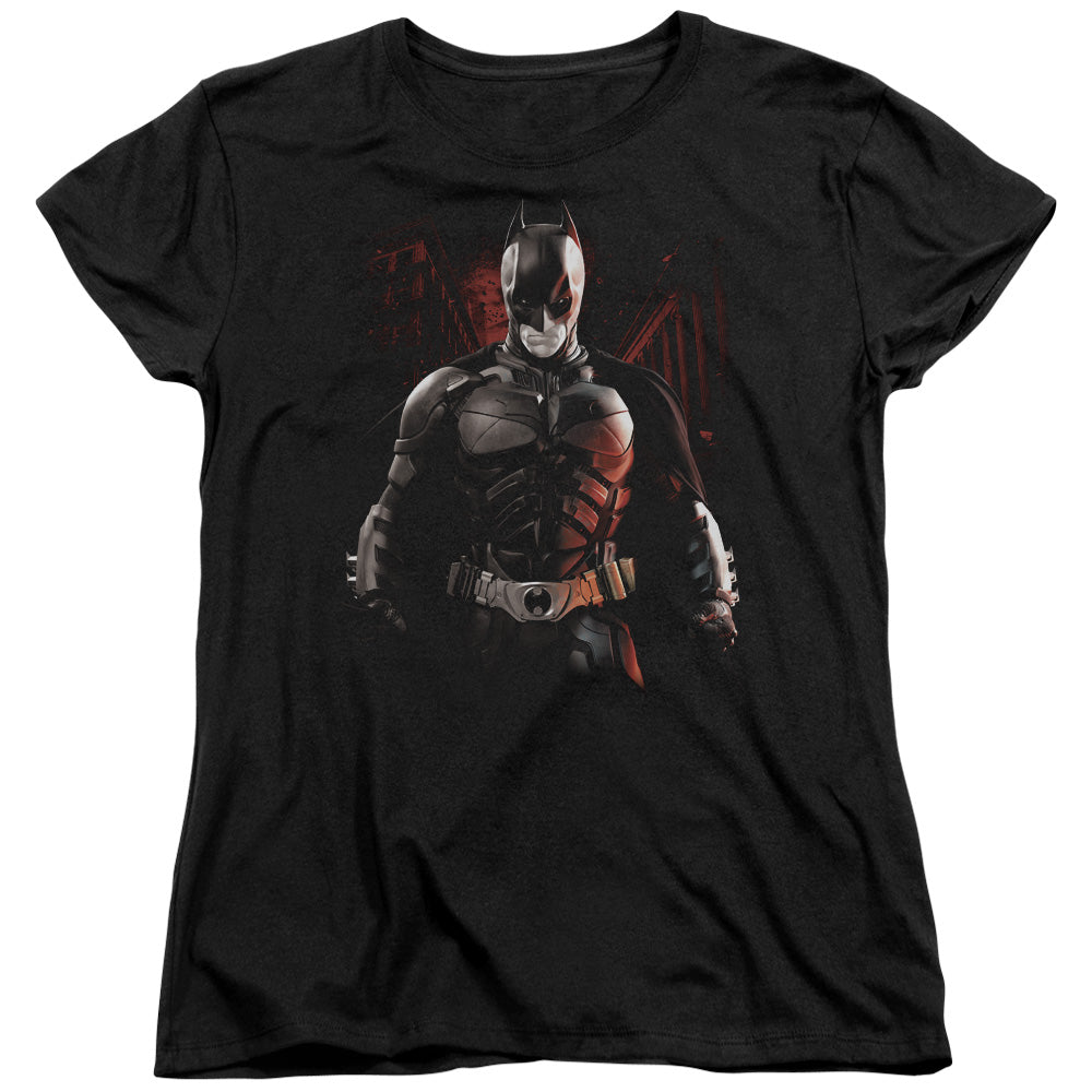 Dark Knight Rises Batman Battleground Licensed Women's T-Shirt Regular Fit SM-XL