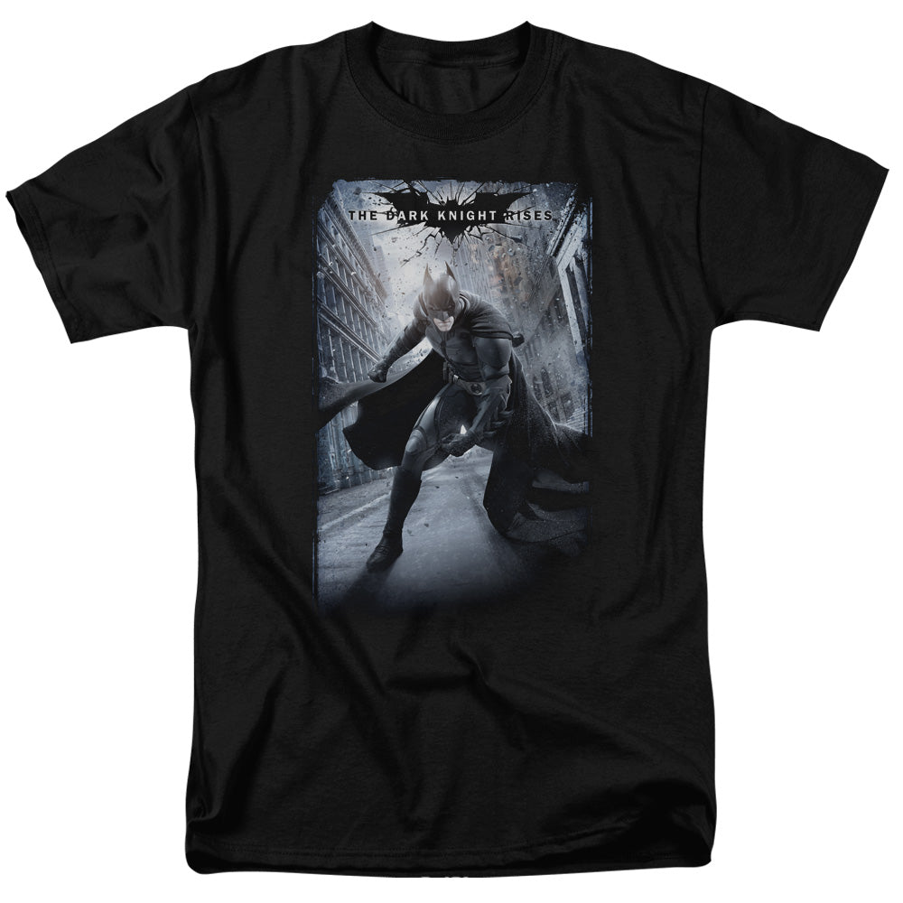 Dark Knight Rises Crumbled Poster Licensed Adult Unisex T-Shirt Regular Fit Tee