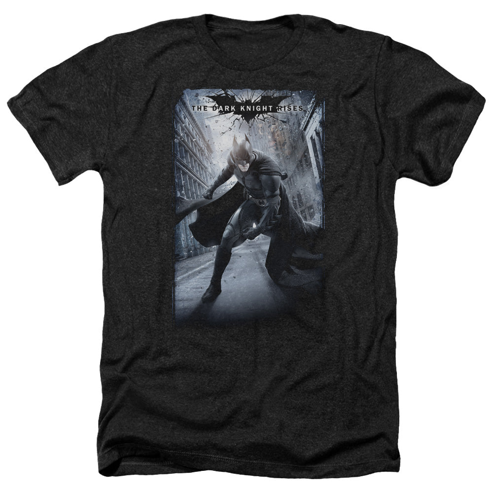 Dark Knight Rises Crumbled Poster Licensed Adult Unisex T-Shirt Heather Tee LG