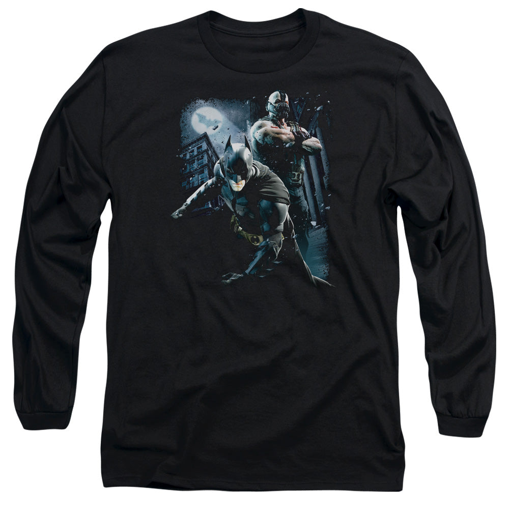 Dark Knight Rises Battlefield Gotham Licensed Adult Unisex Long Sleeve T-Shirt