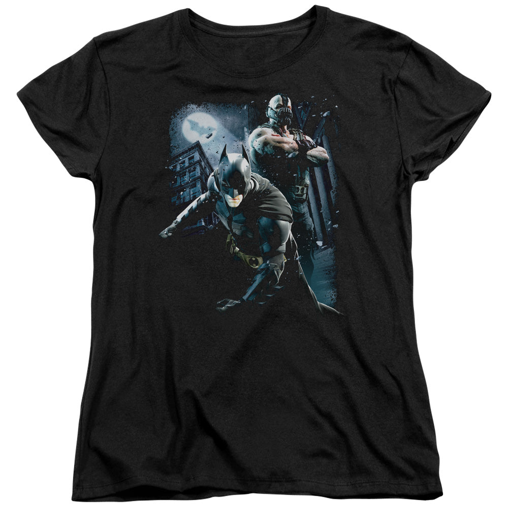 Dark Knight Rises Battlefield Gotham Licensed Women's T-Shirt Regular Fit LG