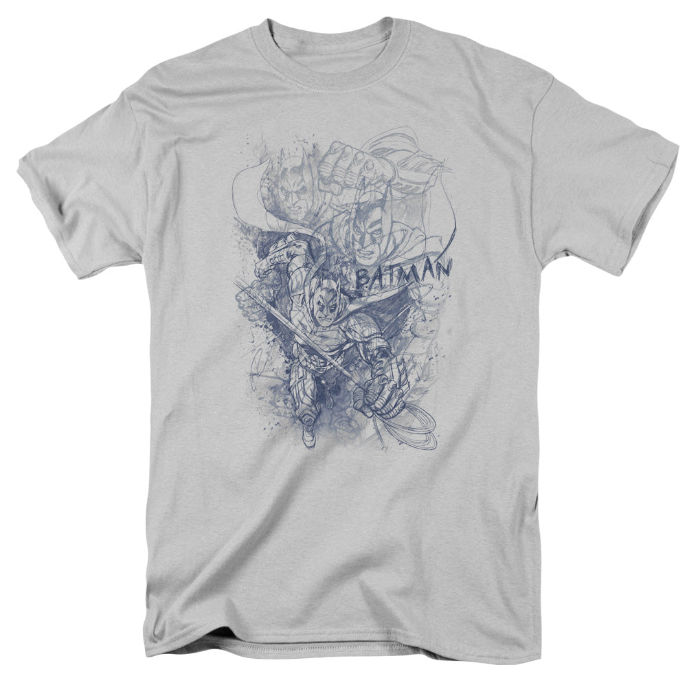 Dark Knight Rises Batman Character Study Licensed Adult Unisex T-Shirt SM-3X
