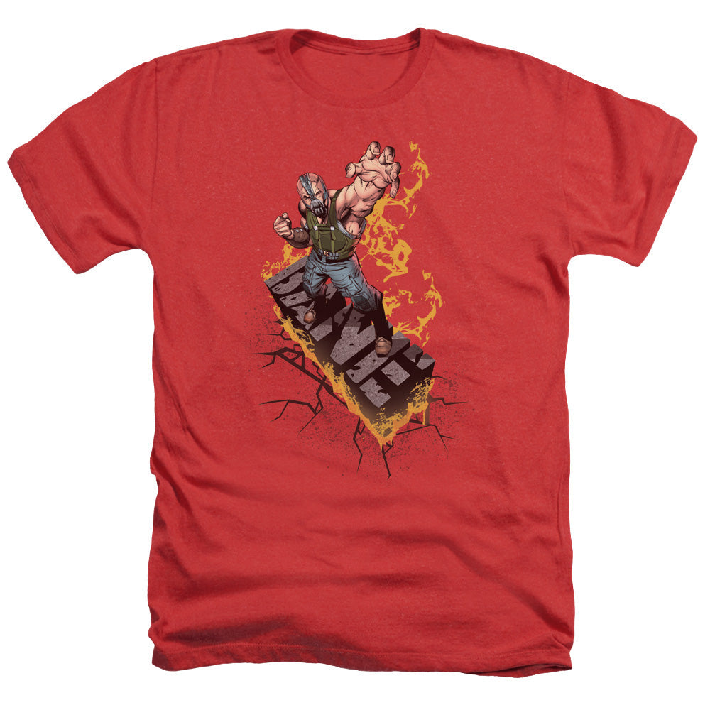 Dark Knight Rises Bane On Fire Licensed Adult Unisex T-Shirt Heather Tee LG