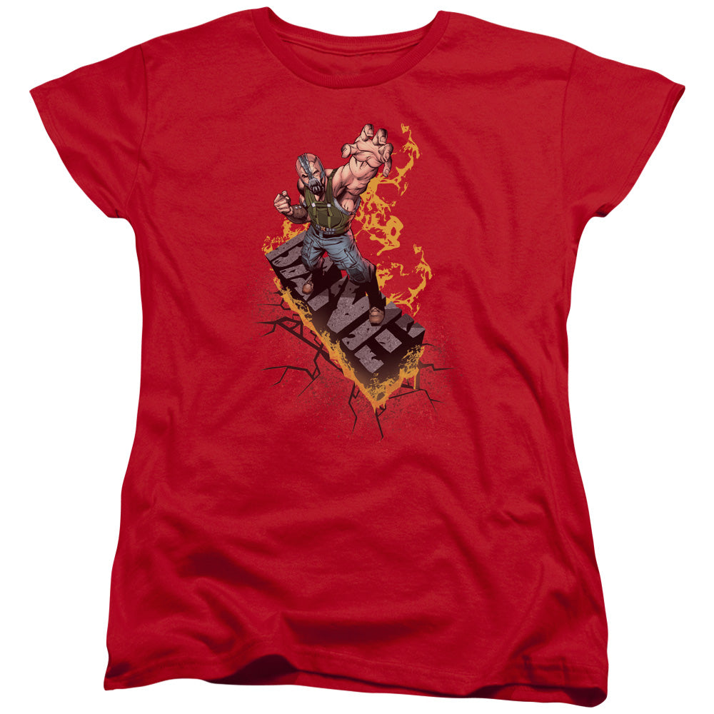 Dark Knight Rises Bane On Fire Licensed Women's T-Shirt Regular Fit LG