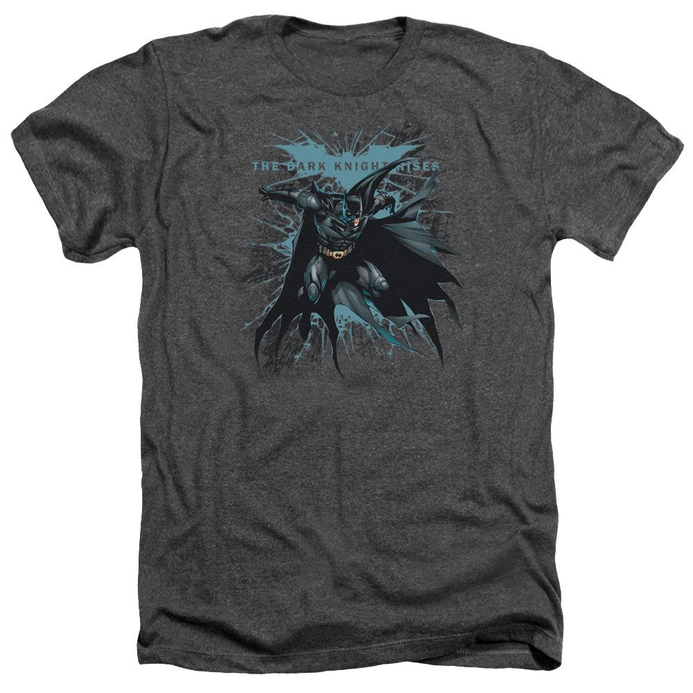 Dark Knight Rises Blue Crackle Licensed Adult Unisex T-Shirt Heather Tee LG